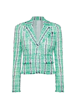 Thom Browne striped sheer tweed jacket - Green