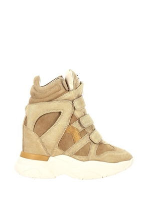 ISABEL MARANT cut-out touch-strap sneakers - Neutrals