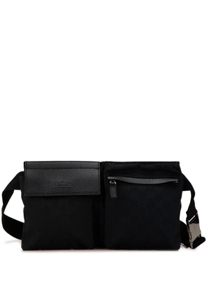 Gucci Pre-Owned 2000-2015 GG Canvas Double Pocket belt bag - Black