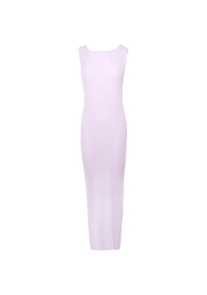 Issey Miyake ribbed midi dress - Purple