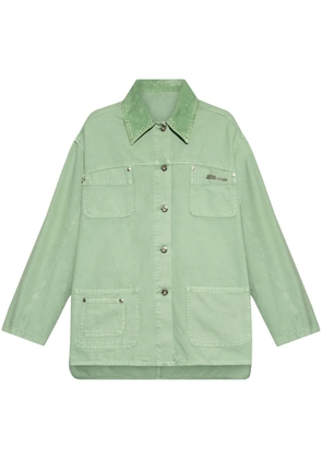 Blumarine patch-pocket shirt jacket - Green