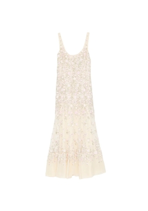 Needle & Thread floral-embrodairy dress - Neutrals