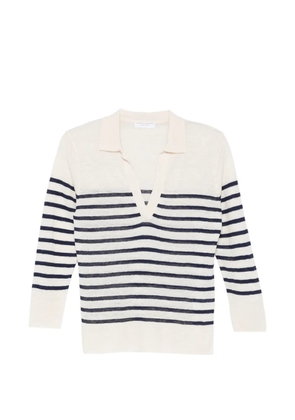 Majestic Filatures striped polo knitwear - Neutrals