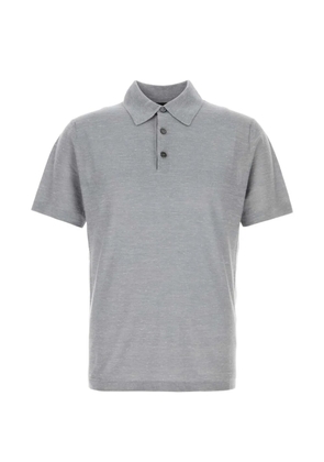 Brioni melange polo shirt - Grey