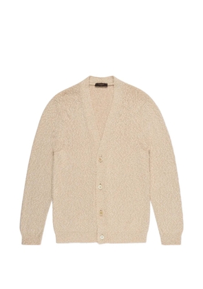 slowear v-neck button cardigan - Neutrals