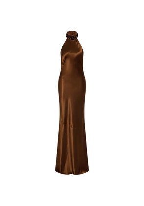 Rebecca Vallance halter neck maxi dress - Brown