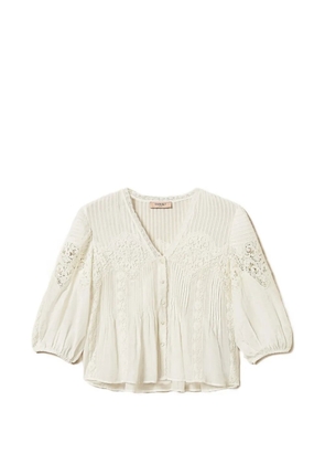 TWINSET lace-detail shirt - White
