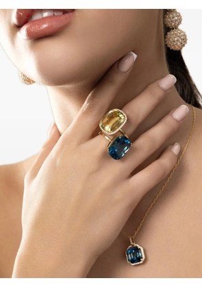 Goshwara Gossip quartz and diamond cocktail ing - Gold