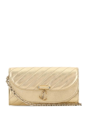 Jimmy Choo Curve quilted clutch - Gold