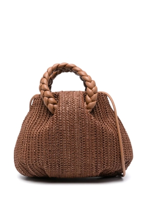 Hereu Bombon woven-raffia tote bag - Brown