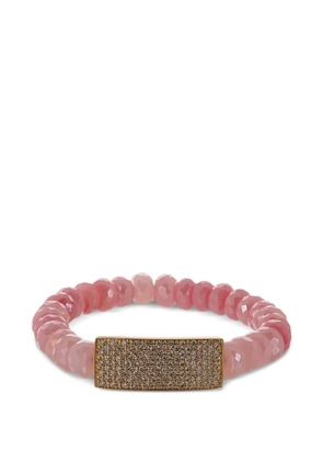 Sydney Evan ID Bar pink opal and diamond bracelet - Gold