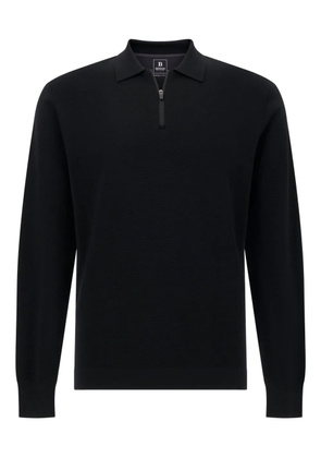 Boggi Milano half-zip wool sweater - Black