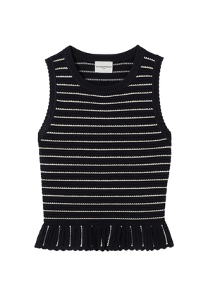 Claudie Pierlot striped ruffled top - Blue