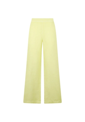 120% Lino linen wide-leg trousers - Yellow