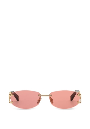 Philipp Plein Eyewear sleek oval-lenses sunglasses - Gold