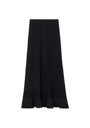 Claudie Pierlot button knit midi skirt - Blue