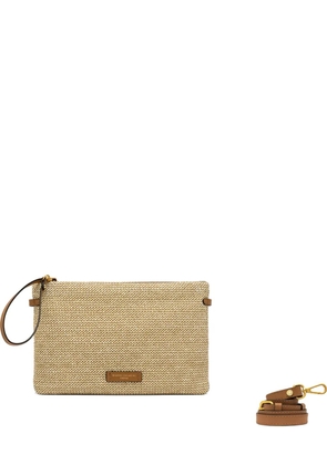 GIANNI CHIARINI woven clutch bag - Neutrals