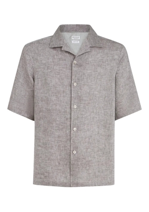 Brunello Cucinelli camp-collar short-sleeve shirt - Grey