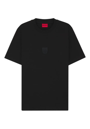 HUGO logo-appliqué t-shirt - Black