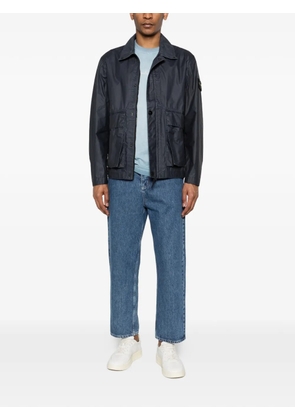 Stone Island waxed shirt jacket - Blue