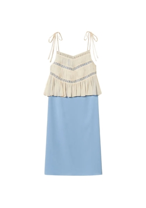 TWINSET lace-trim midi dress - Blue