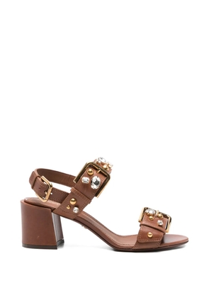 Dolce & Gabbana embellished strap sandals - Brown