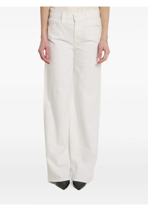 MOTHER The Rerun Zip Sneak cotton jeans - White