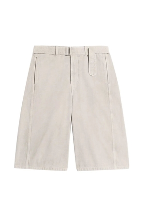 LEMAIRE belted denim shorts - Neutrals