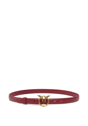 PINKO Love Birds thin leather belt - Red