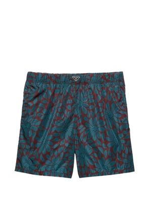 Prada printed Re-Nylon swim trunks - Red