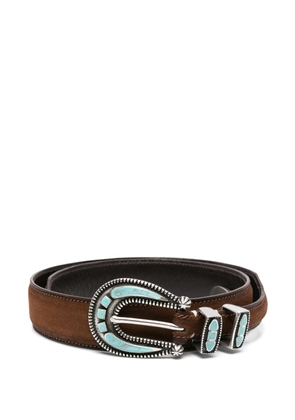 ALBERTO LUTI suede belt - Brown