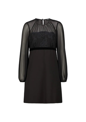 DRHOPE flower-lace mini dress - Black