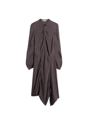 LEMAIRE creased bias dress - Brown
