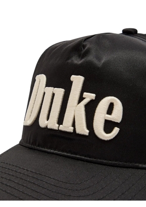 DUKE & DEXTER logo-embroidered satin cap - Black
