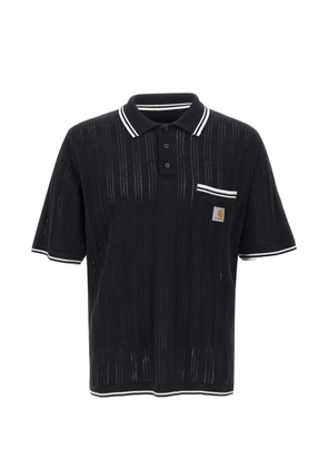 Carhartt WIP Ramsey openwork-design chest-pocket polo shirt - Black
