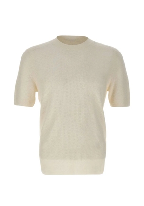 Gran Sasso woven-ddesign short sleeve sweatshirt - Neutrals