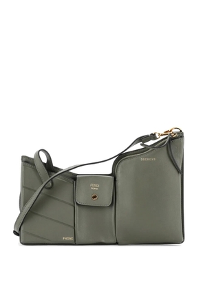 Fendi Pre-Owned Bustine 3 Pockets Leather Mini crossbody bag - Green