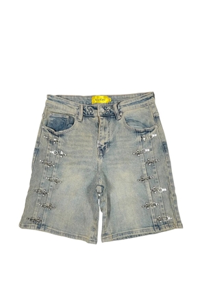 GUAPI clasp denim shorts - Blue