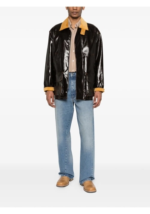 Sunflower Vinyl Leisure corduroy collar jacket - Brown