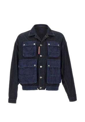 DSQUARED2 cargo-design buttoned denim jacket - Blue