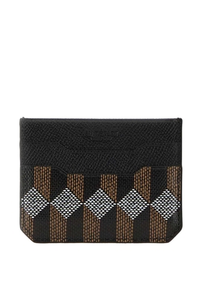 Au Départ printed leather card holder - Black