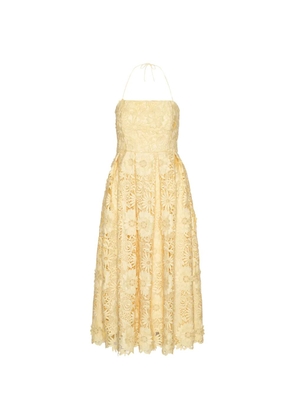 ROTATE BIRGER CHRISTENSEN lace midi dress - Yellow