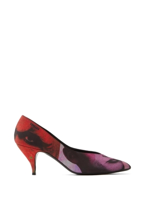 Versace printed pumps - Red
