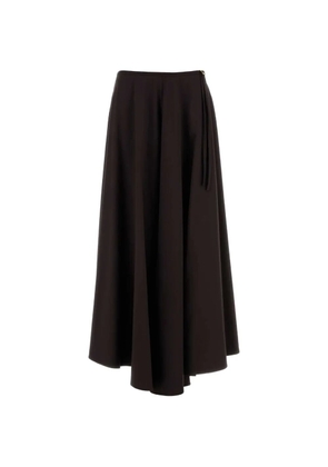 Agnona asymmetric maxi skirt - Brown