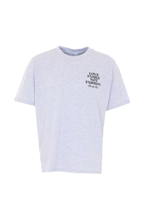 Family First round neck print T-shirt - Grey