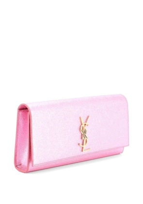 Saint Laurent Pre-Owned Classic Monogram Metallic Calfskin Long clutch bag - Pink