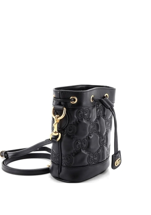 Gucci Pre-Owned GG Convertible GG Matelasse Leather Small bucket bag - Black