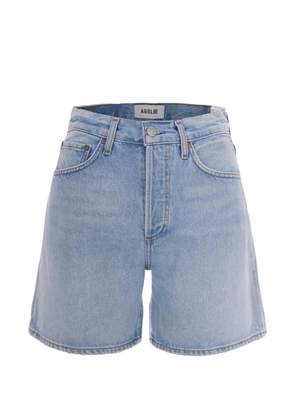 AGOLDE high-waisted denim shorts - Blue