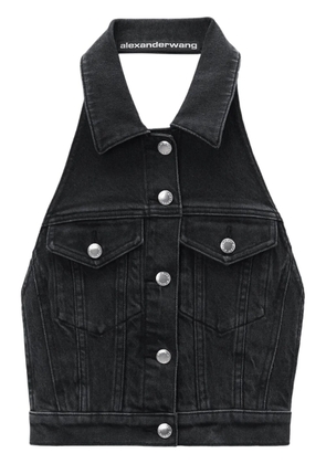 Alexander Wang halterneck denim top - Black