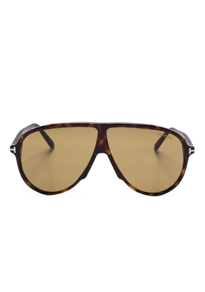 TOM FORD Eyewear pilot-frame sunglasses - Brown